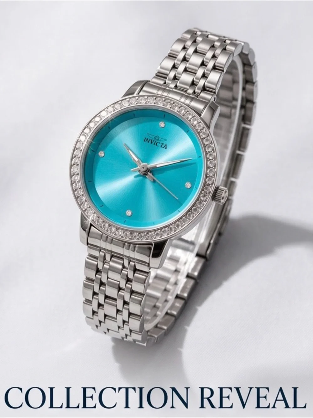 Angel Quartz Crystal Tiffany Blue Dial